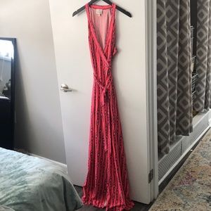 EUC Julie Brown Bright Nautical Print Wrap Dress